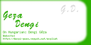 geza dengi business card