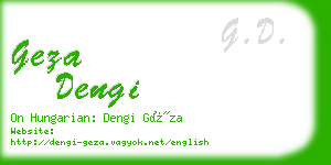 geza dengi business card